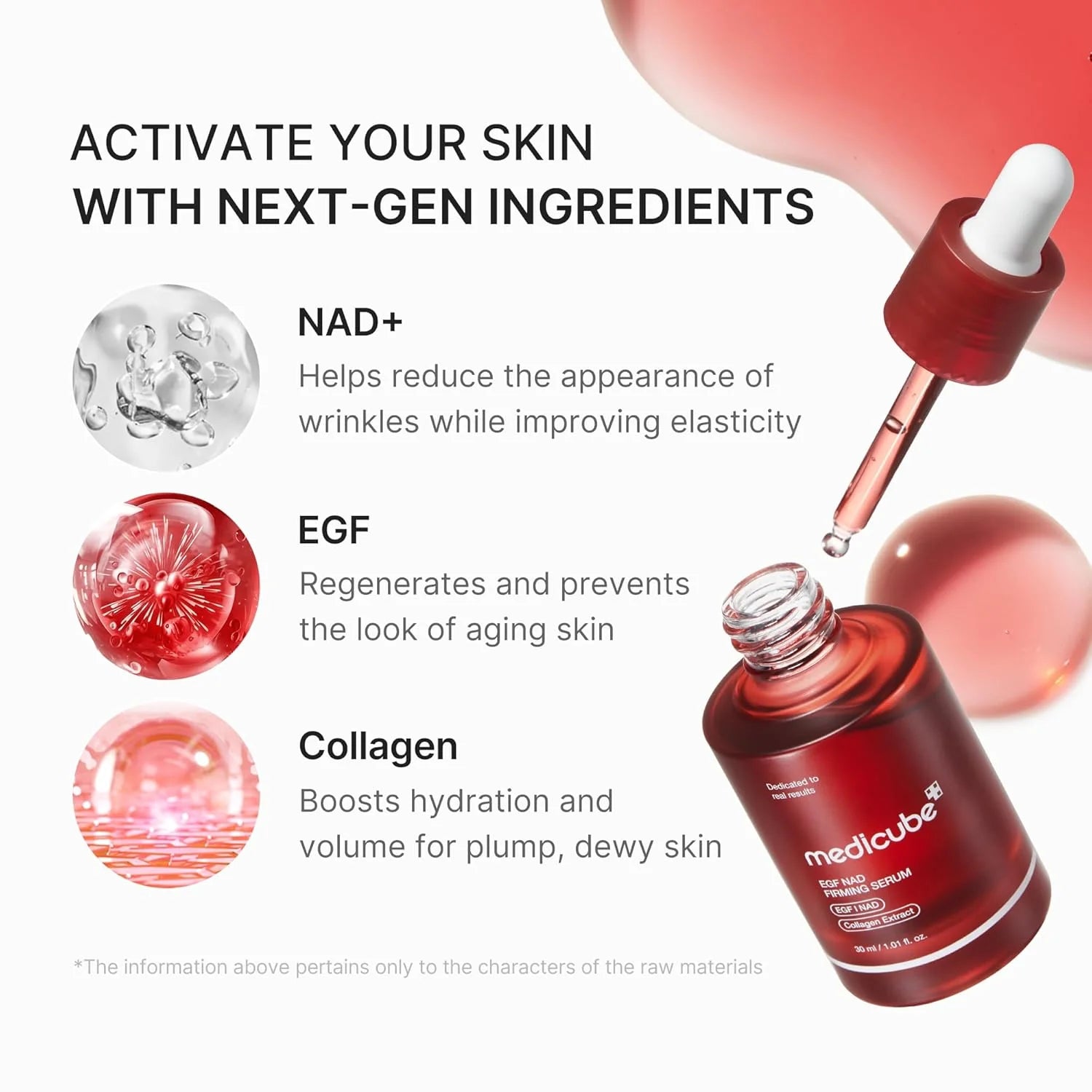 Medicube EGF NAD Firming Serum 30ml – Sérum Reafirmante con EGF, NAD y Colágeno para Elasticidad y Cuidado Antiedad