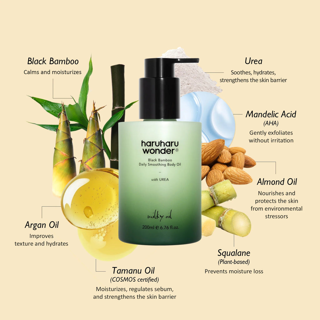 Haruharu Wonder – Black Bamboo Daily Smoothing Body Oil (100ml)