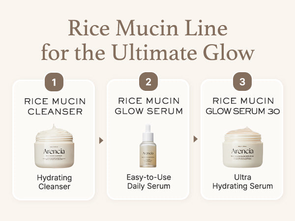 Arencia Rice Mucin Overnight Glow Face Mask Serum 30 ml (1.76 oz) – Sérum Nocturno Iluminador