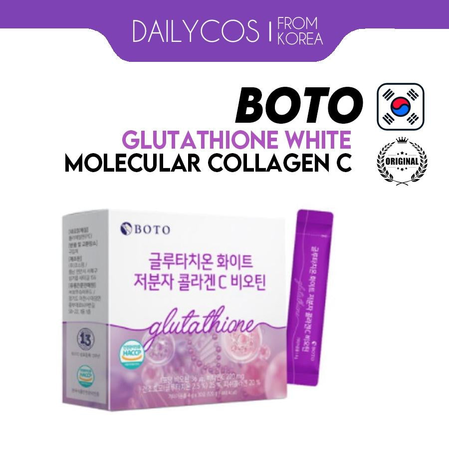 BOTO – Glutathione White Small Molecule Collagen C Biotin 4g x 30Stick