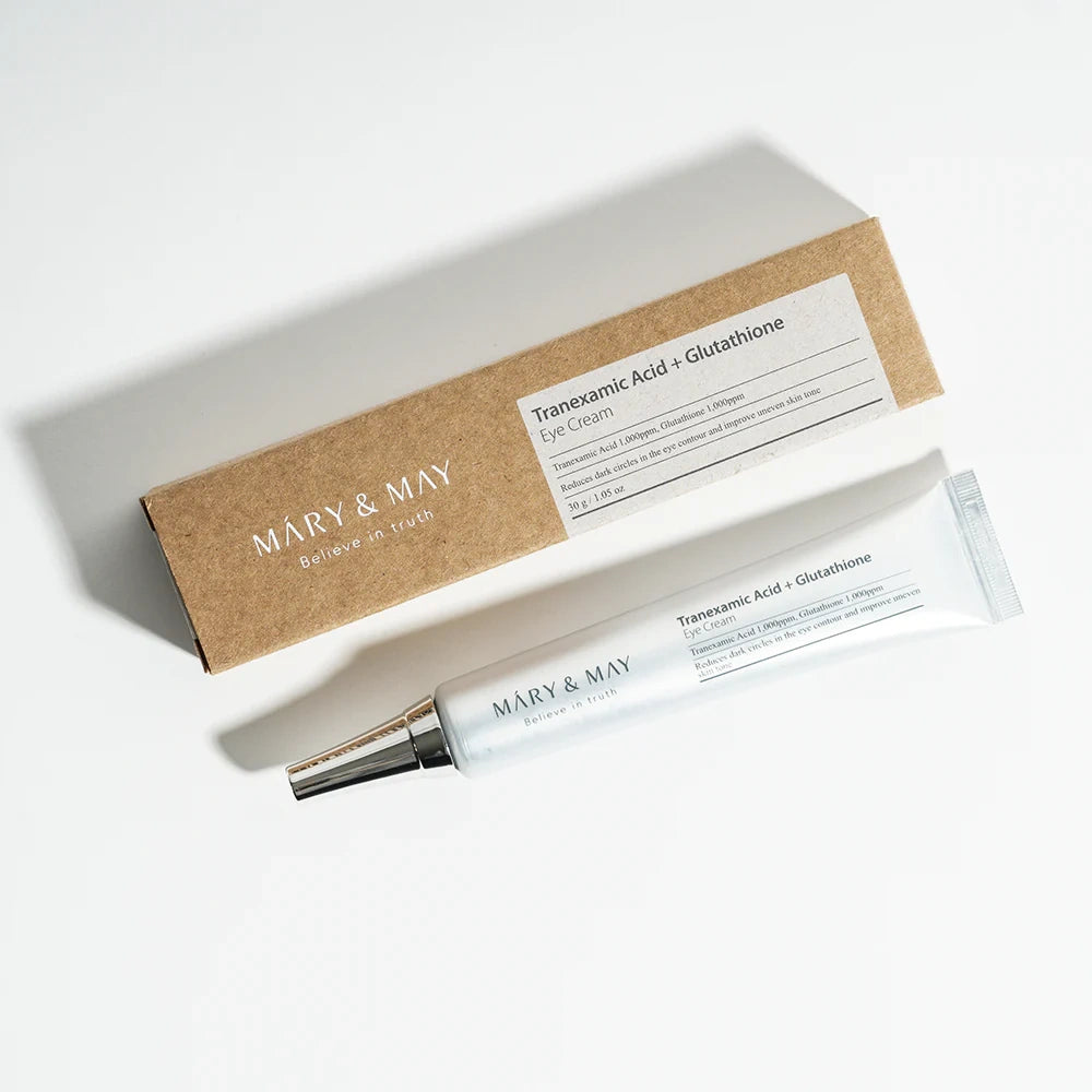 Mary&May – Crema de Ojos con Ácido Tranexámico + Glutatión 30ml – Iluminadora y Antimanchas
