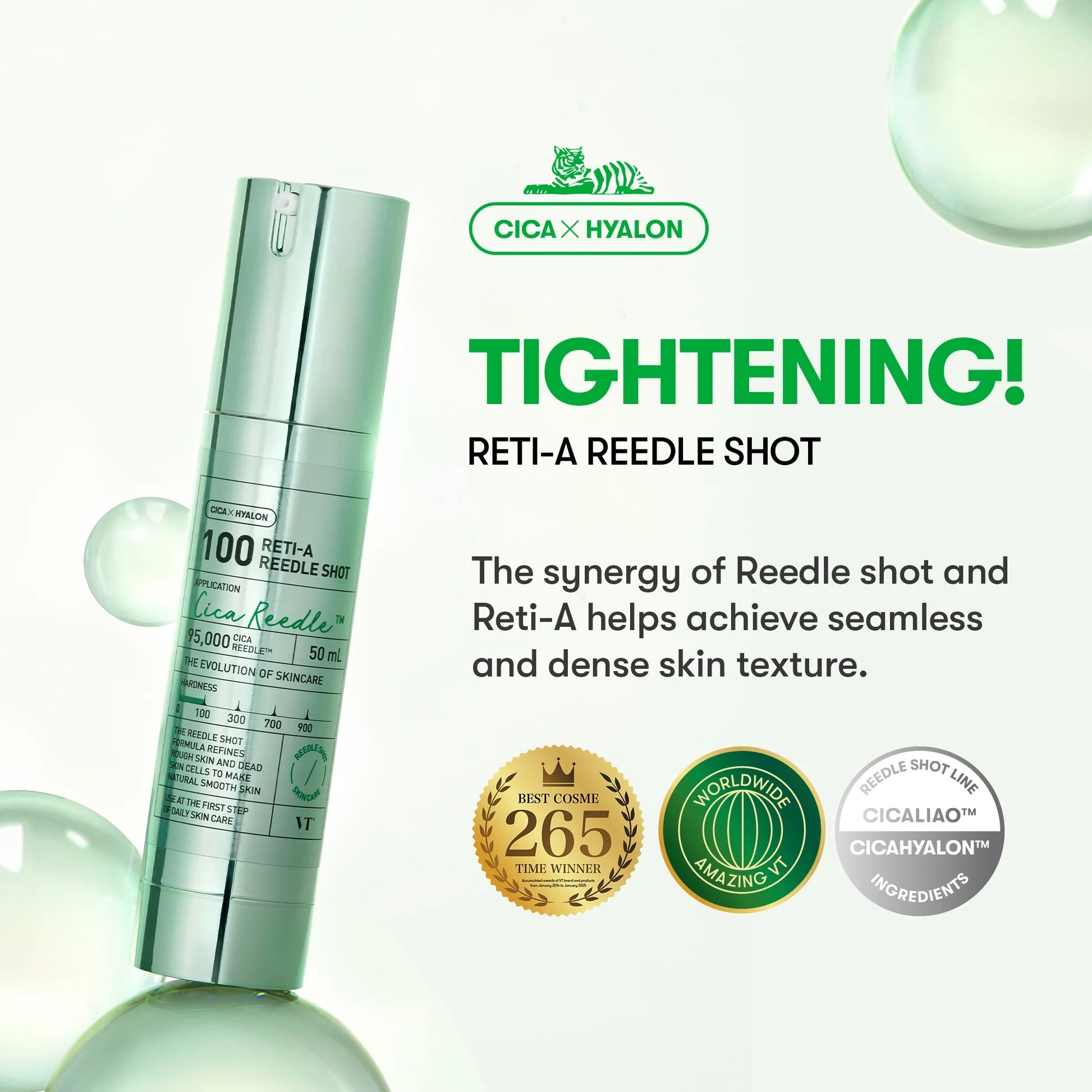 VT Cosmetics – Reti-A Reedle Shot 100 Sérum con Retinol (Vitamina A) y Tecnología Microneedling – 50 ml