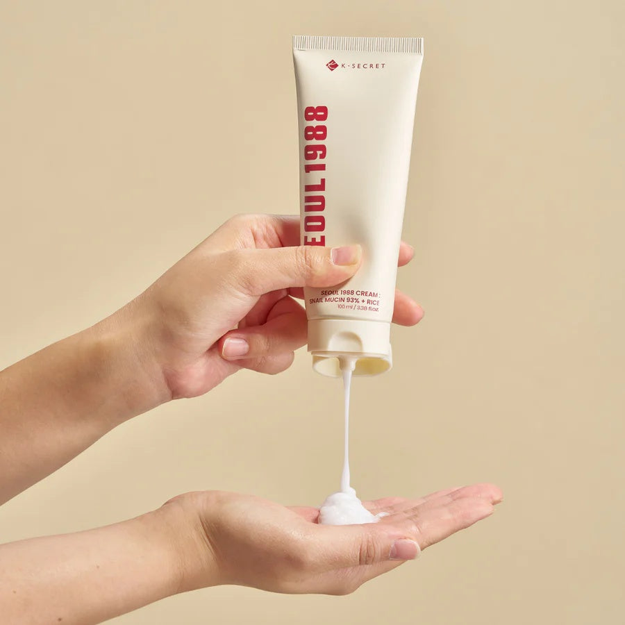 K-SECRET – SEOUL 1988 Crema Facial con 93% Mucina de Caracol + Arroz Fermentado 100ml – Hidratación y Reparación Intensiva