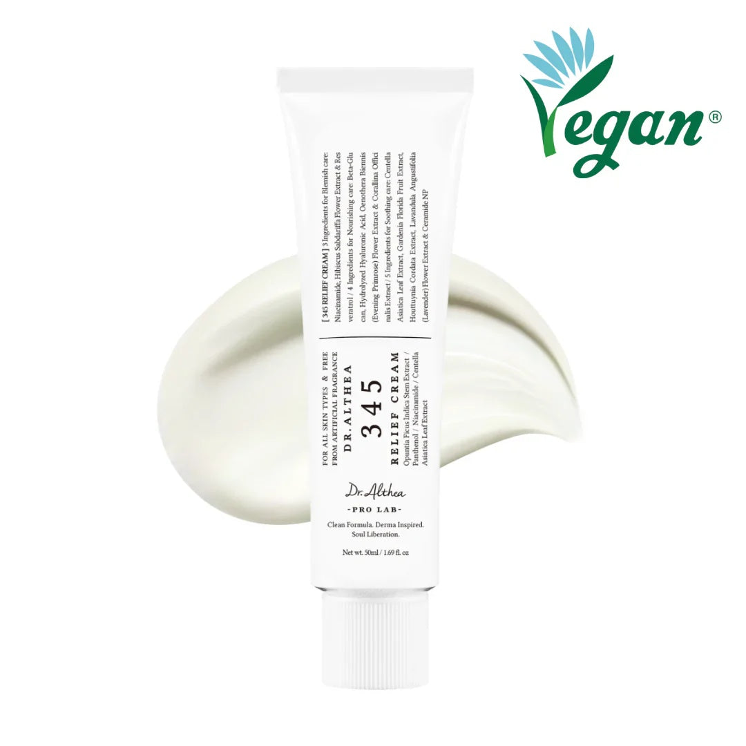 Dr. Althea 345 Relief Cream – Crema Calmante e Hidratante 50 ml | Alivio Intensivo para Piel Sensible e Irritada