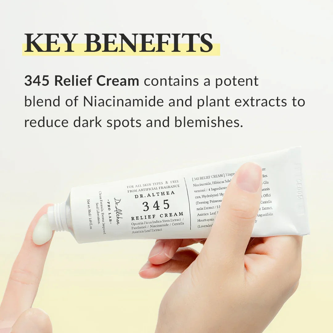 Dr. Althea 345 Relief Cream – Crema Calmante e Hidratante 50 ml | Alivio Intensivo para Piel Sensible e Irritada
