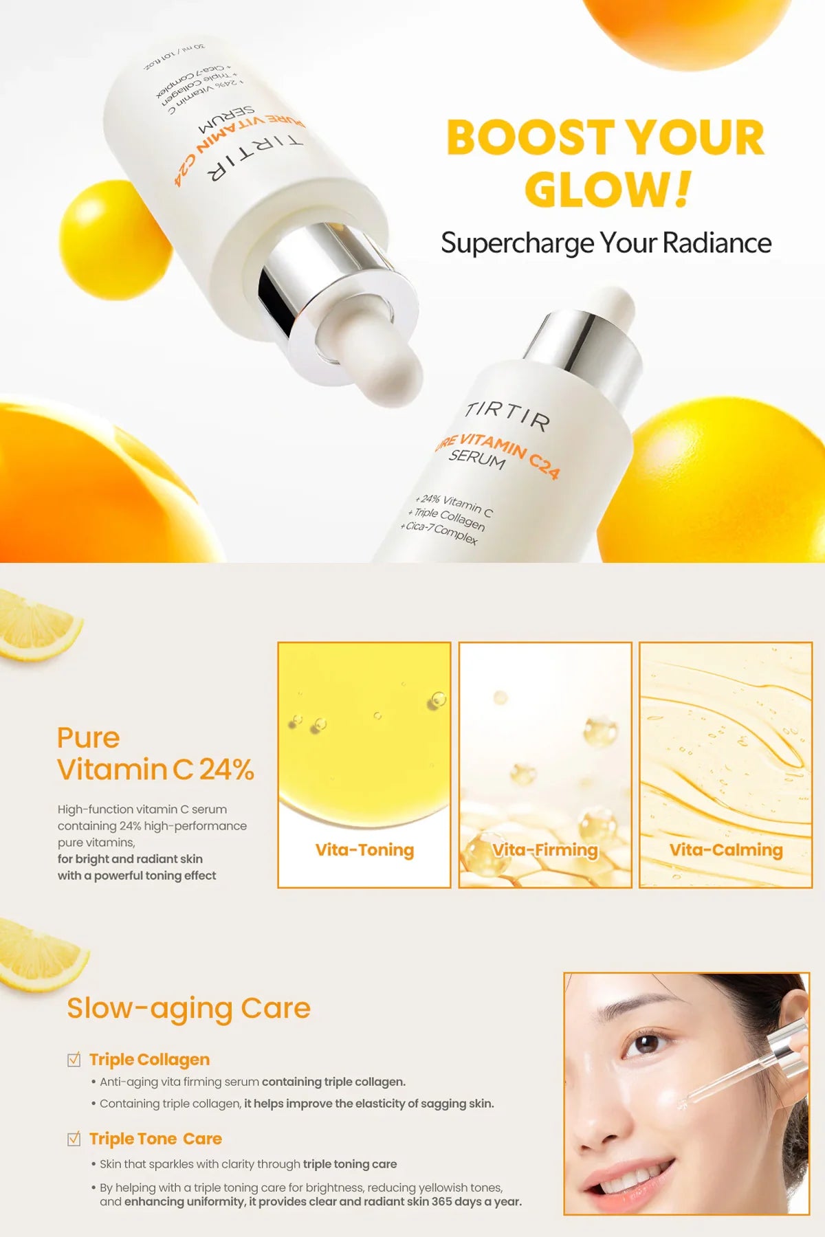TIRTIR – Pure Vitamin C24 Serum | Suero Iluminador y Antimanchas con Vitamina C Pura