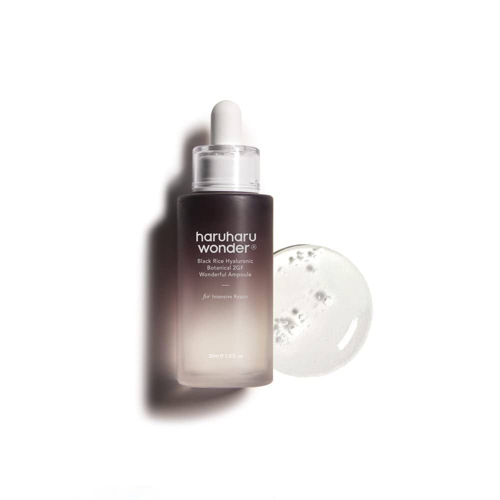Haruharu Wonder – Black Rice Botanical 2GF Ampoule 30 ml – Sérum Facial Antiarrugas con EGF, Antiedad y Cruelty Free