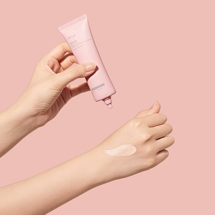 Anua – Protector Solar Peach Niacin UV Tone Up 01 Melting Peach SPF50+ PA++++ 50ml – Efecto Iluminador y Natural