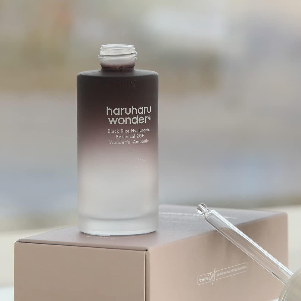 Haruharu Wonder – Black Rice Botanical 2GF Ampoule 30 ml – Sérum Facial Antiarrugas con EGF, Antiedad y Cruelty Free