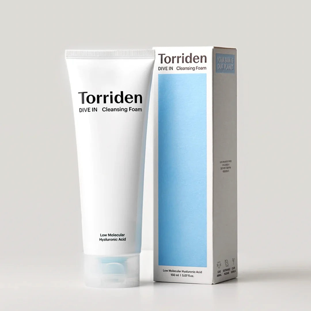 TORRIDEN DIVE-IN Espuma Limpiadora con Ácido Hialurónico de Bajo Peso Molecular – 150ml