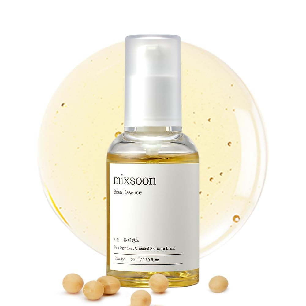 Mixsoon Bean Essence –30ml / 50ml / 100ml  Esencia Fermentada de Soja para Hidratación Profunda y Renovación Celular