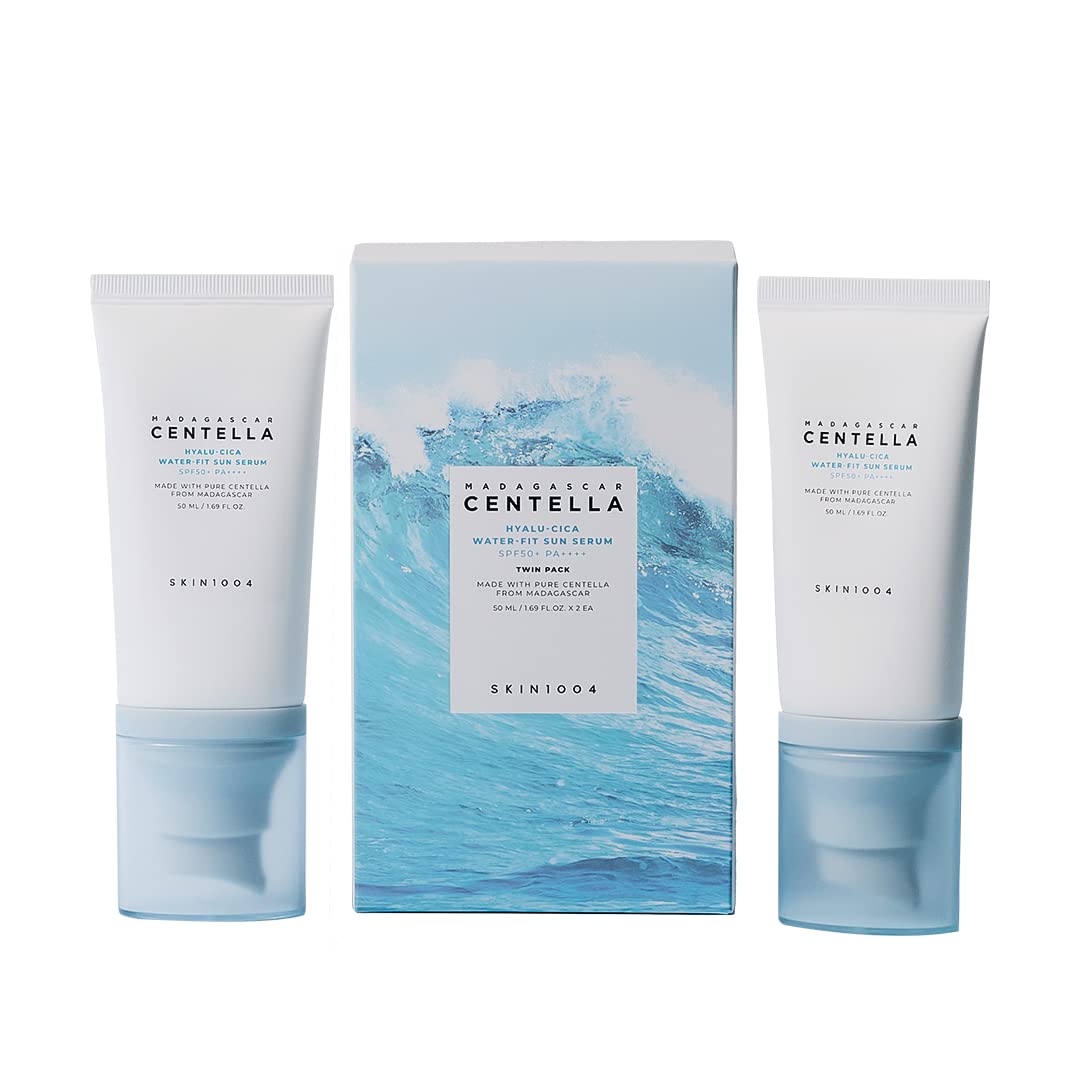 CENTELLA - Skin1004 Gift Set Of Sunscreen Spf 50+ Madagascar Centella Hyalu-Cica Water-Fit Sun Serum