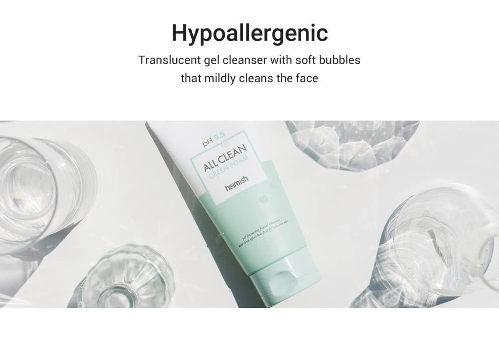 Heimish All Clean Green Foam – Limpiador facial en gel hidratante y suave