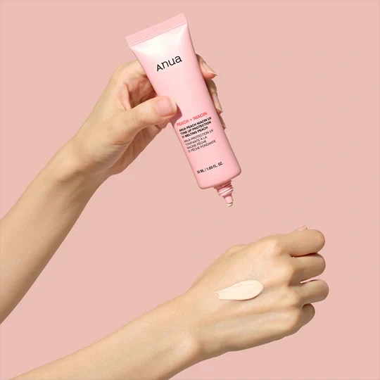 Anua – Protector Solar Peach Niacin UV Tone Up 01 Melting Peach SPF50+ PA++++ 50ml – Efecto Iluminador y Natural