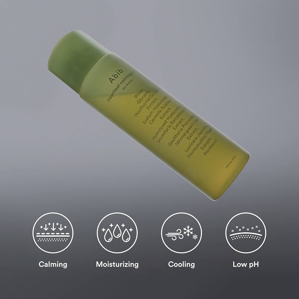 Abib – Heartleaf Calming Toner Skin Booster 210ml – Tónico Calmante para Piel Sensible