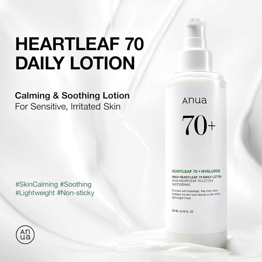 ANUA Heartleaf 70 Loción Facial Diaria – Hidratación Ligera y Calmante (200ml)