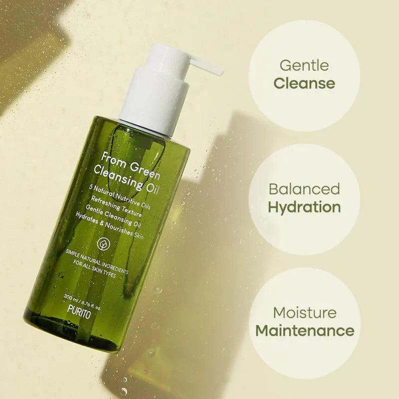 Purito Seoul From Green Cleansing Oil 200ml | Aceite Limpiador Suave con Aceites Naturale