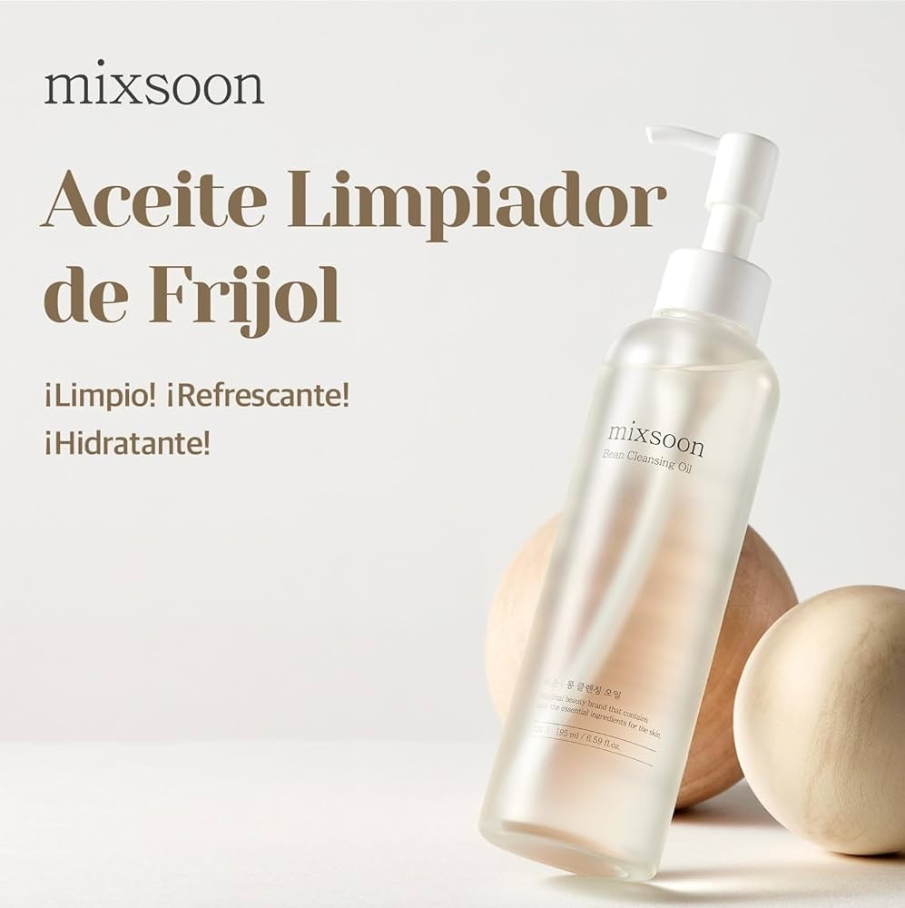Mixsoon – Aceite Limpiador Facial de Frijol Fermentado 195ml – Limpieza Profunda y Suave para Todo Tipo de Piel