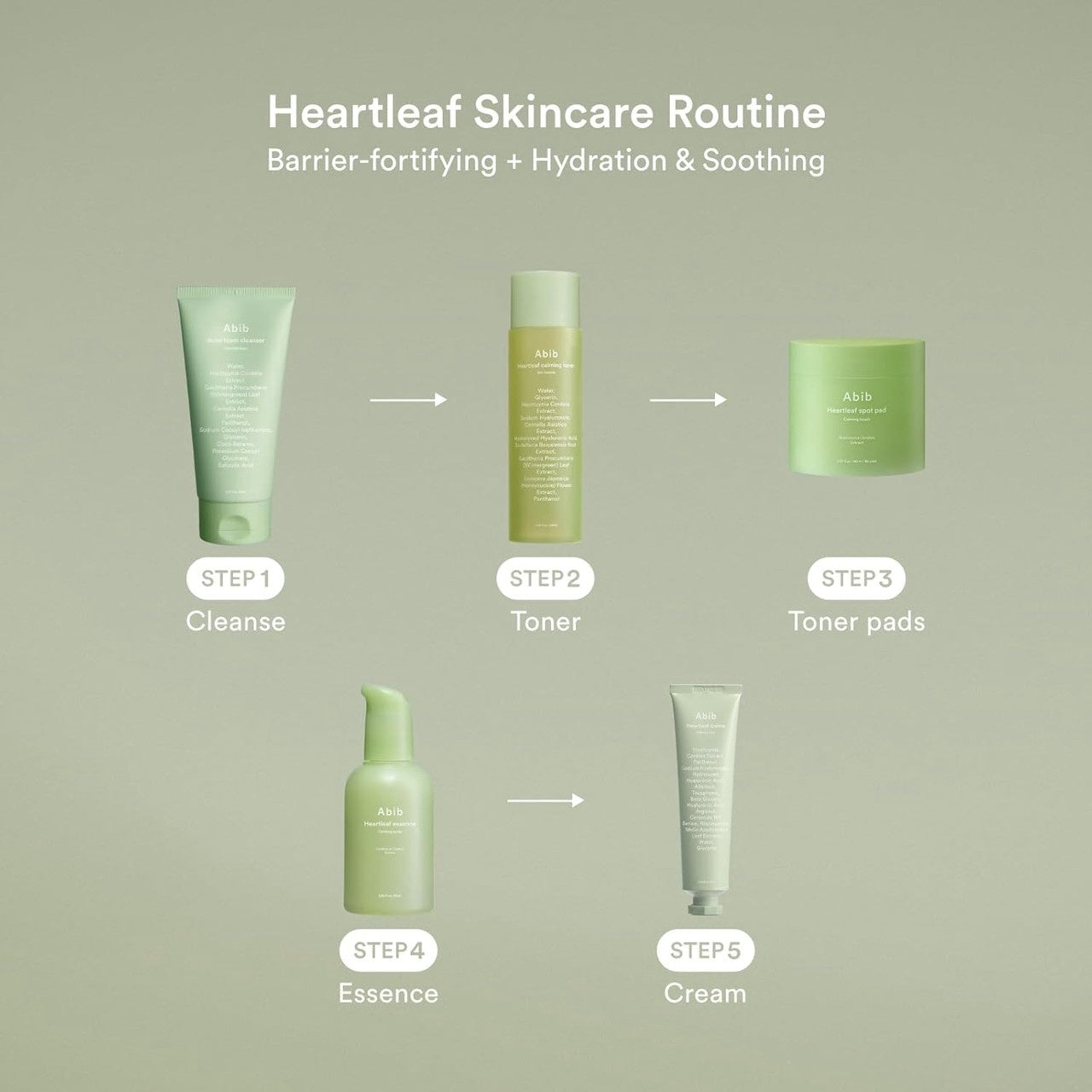 Abib – Heartleaf Essence Calming Pump 50ml – Esencia Calmante con Houttuynia Cordata