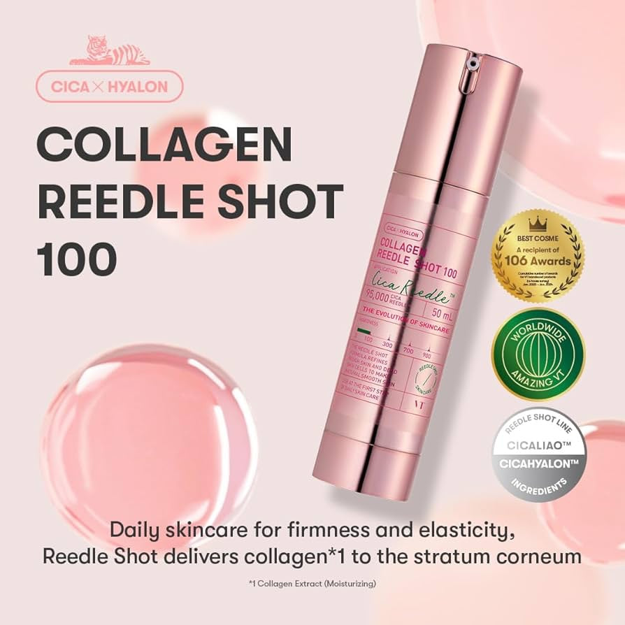 VT Cosmetics – Collagen Reedle Shot 100 (50 ml) – Sérum Reafirmante con Microneedling para Elasticidad