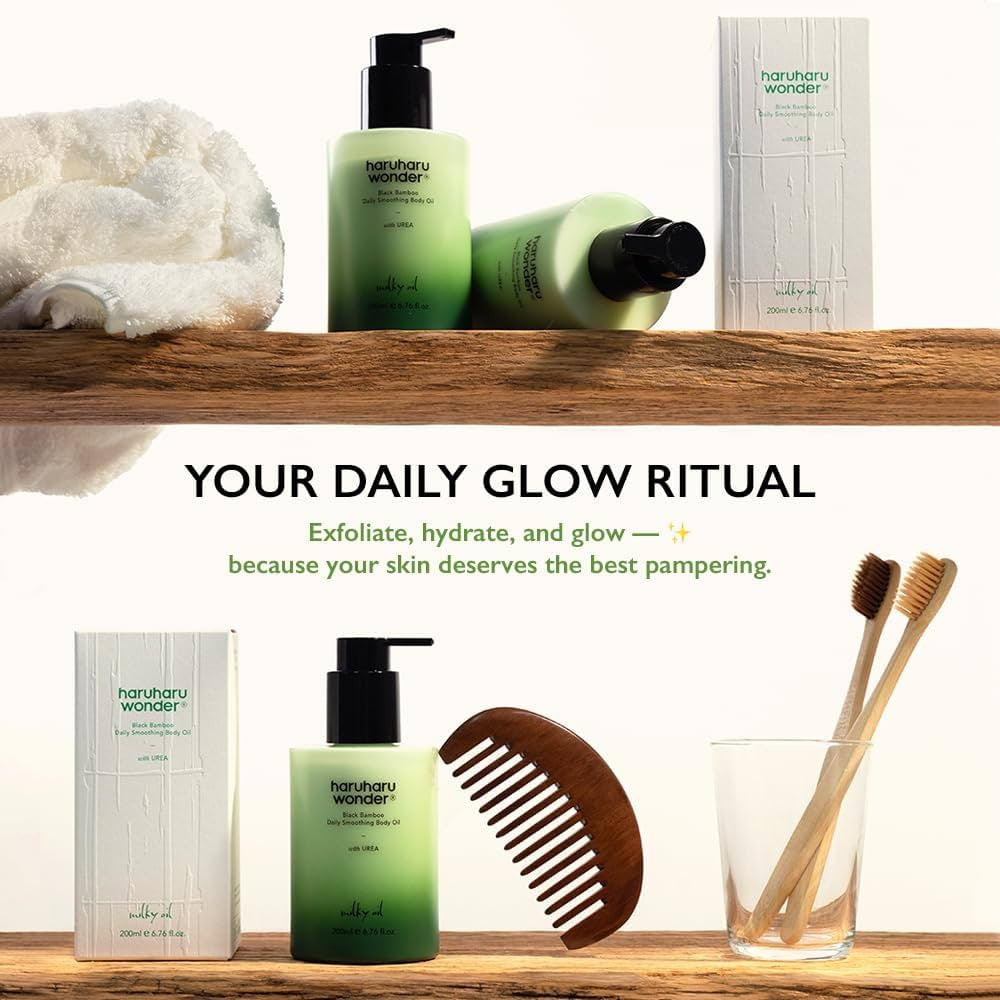 Haruharu Wonder – Black Bamboo Daily Smoothing Body Oil (100ml)