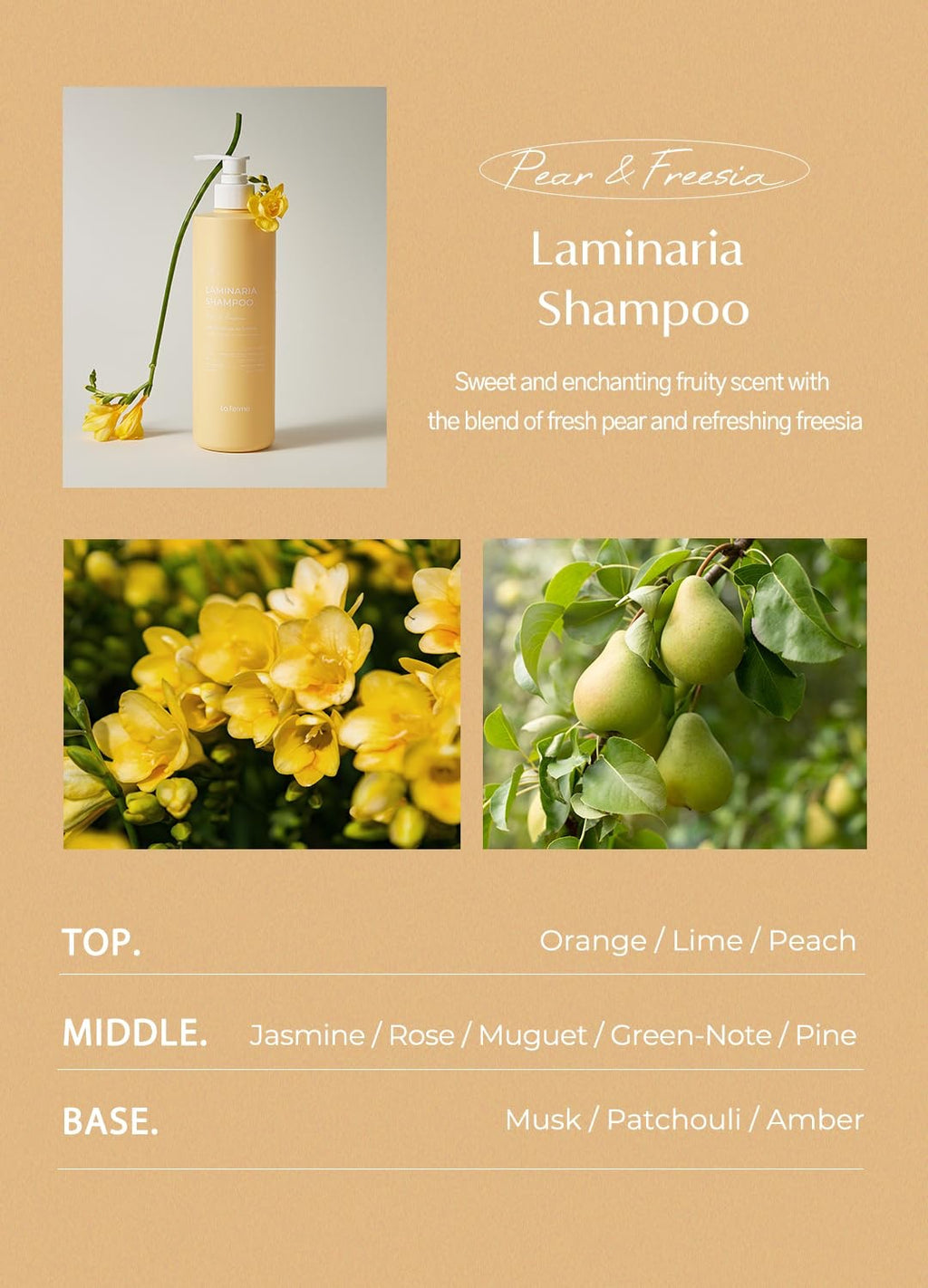 Laferme – Champú con Laminaria e Ingredientes Orgánicos 500ml – Limpieza Purificante y Suave