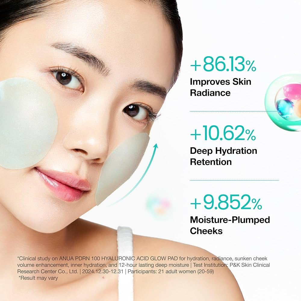 ANUA – PDRN 100 + Ácido Hialurónico Glow Pad (60 discos) – Hidratación e Iluminación Facial