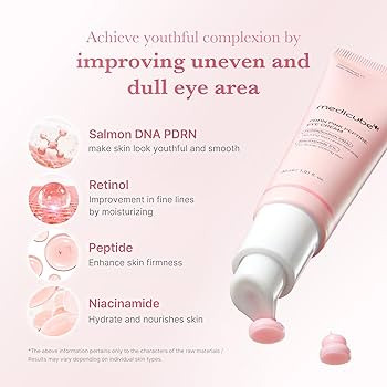 Salmon DNA PDRN Pink Peptide Eye Serum con Niacinamida (99% Pureza)