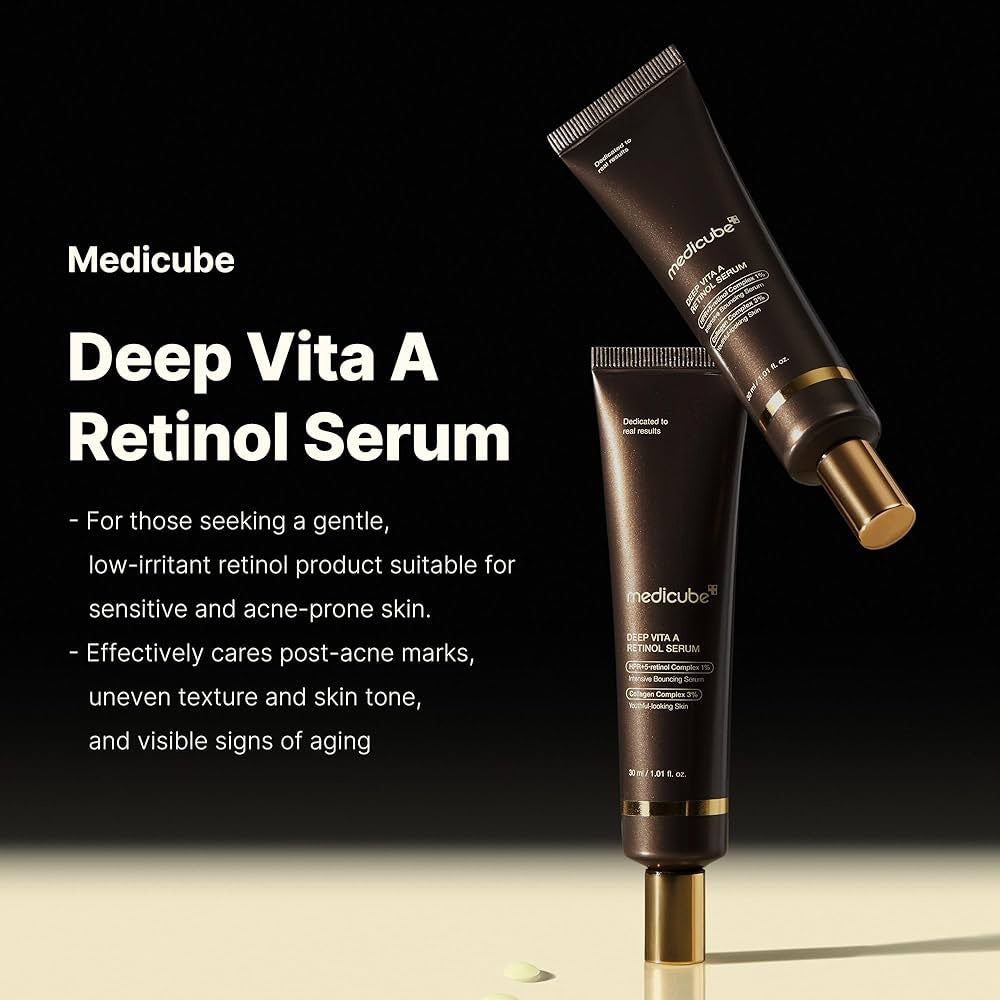Medicube Sérum Facial Antiedad con Bakuchiol y Retinol – Revitaliza y Reafirma (30ml)