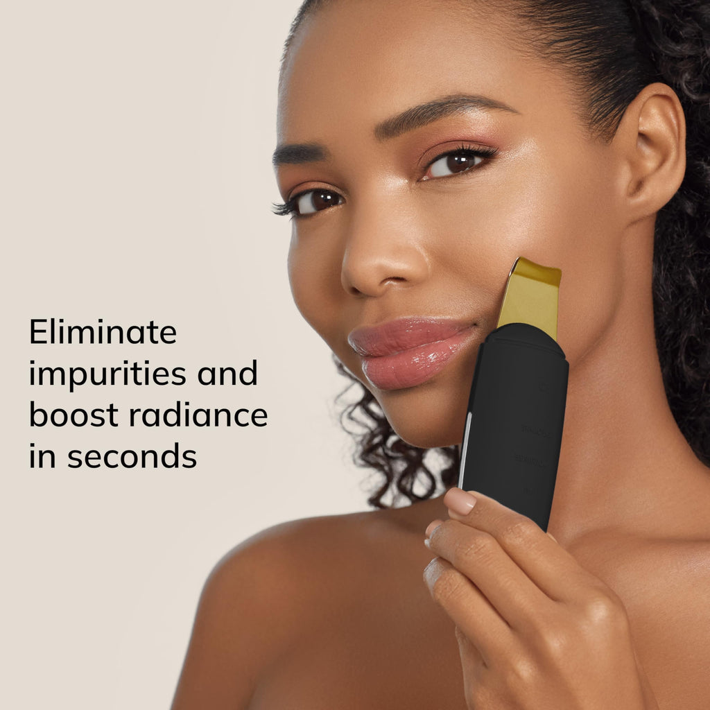 GESKE – Limpiador Facial Ultrasónico Inteligente 9 en 1 con Microcorriente y Eliminador de Puntos Negros