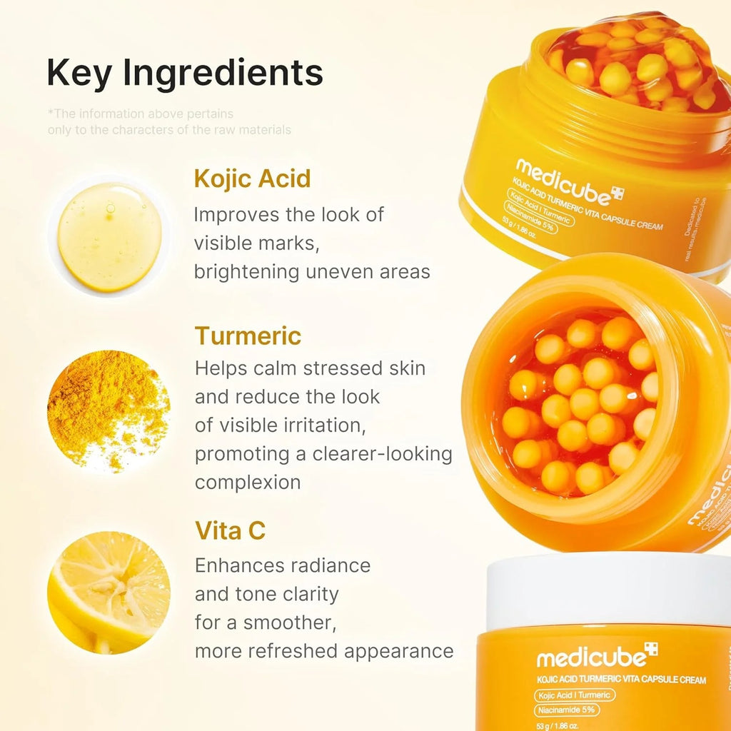 Medicube Kojic Acid Turmeric Capsule Cream 53g | Crema Iluminadora Anti-Manchas
