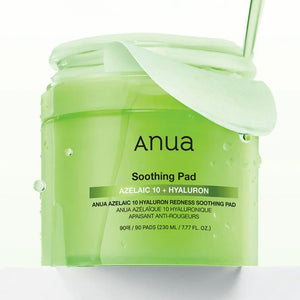 ANUA – Almohadillas Calmantes con Ácido Azelaico 10% + Ácido Hialurónico – Reducción de Rojeces (90 discos / 230ml)