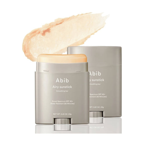 Abib – Airy Sunstick Smoothing Bar SPF50+ PA++++ – Protector Solar en Barra con Acabado Mate para Rostro y Cuerpo