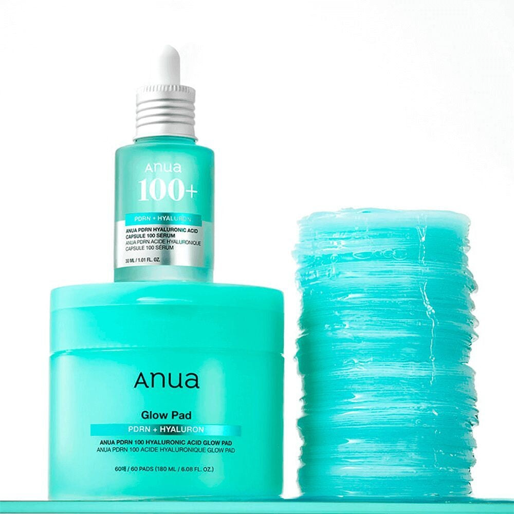 ANUA – PDRN 100 + Ácido Hialurónico Glow Pad (60 discos) – Hidratación e Iluminación Facial