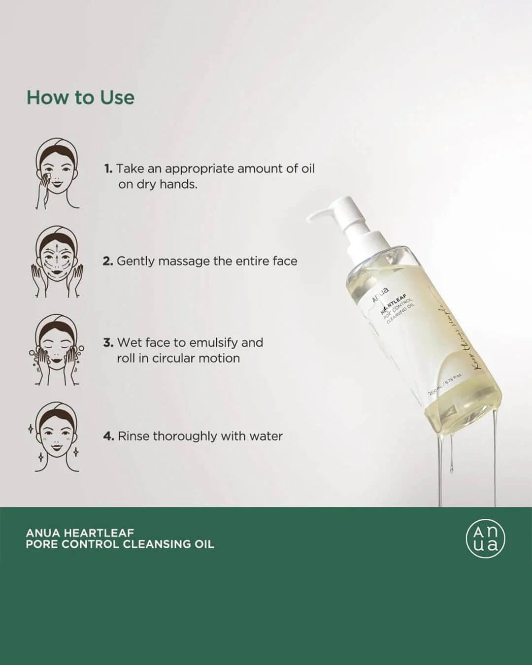 Anua Heartleaf Aceite Desmaquillante y Limpiador de Poros – Limpieza Suave para Piel Sensible 200ml