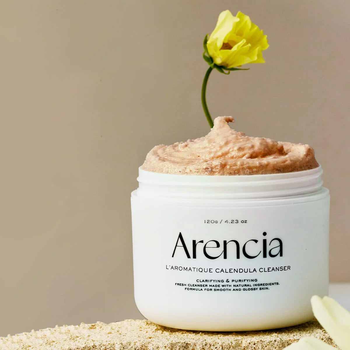 Arencia – Limpiador Facial Fresh Calendula Mochi 120g – Espuma Suave Calmante con Caléndula