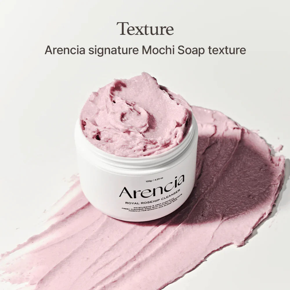 Arencia – Fresh Rosehip Rice Mochi Cleanser | Limpiador Facial Suave con Rosa Mosqueta y Arroz