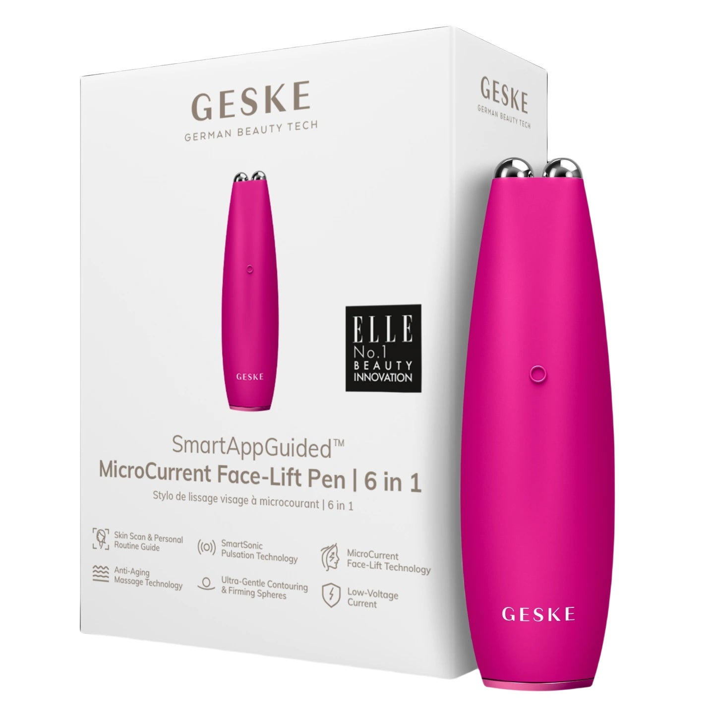 GESKE – Lápiz Lifting Facial 6 en 1 con Microcorriente Inteligente Antiedad