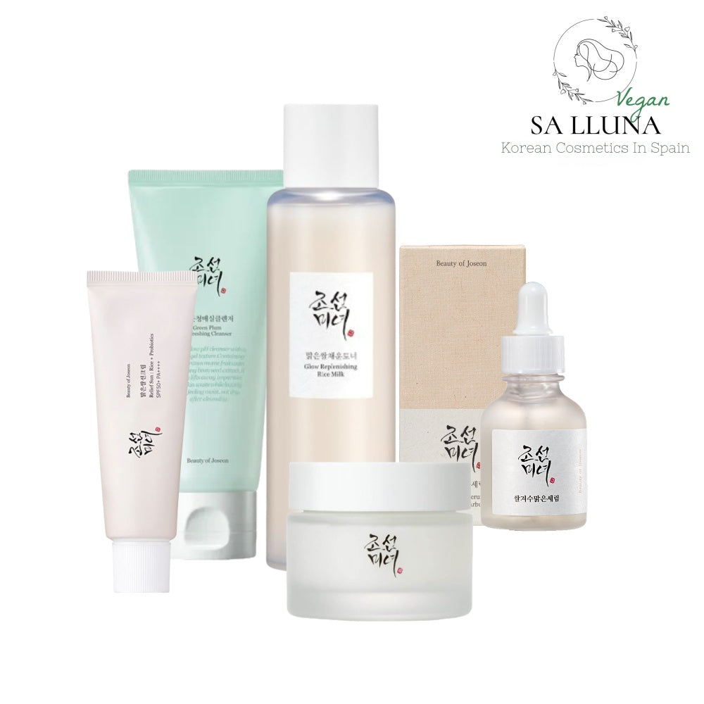Beauty of joseon - Rutina Facial Coreana 5 en 1 con Arroz y Ginseng – Hidratación, Luminosidad y Protección