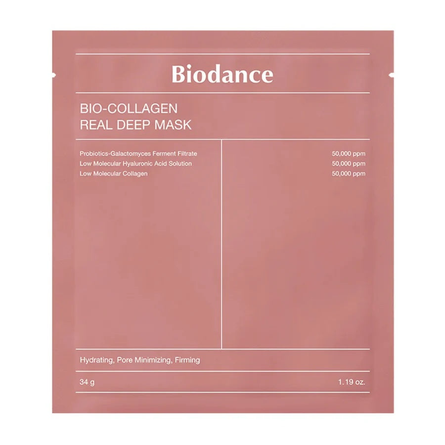 Biodance – Bio Collagen Real Deep Mask (4 Sheets) Mascarilla Facial Intensiva Reafirmante & Hidratante