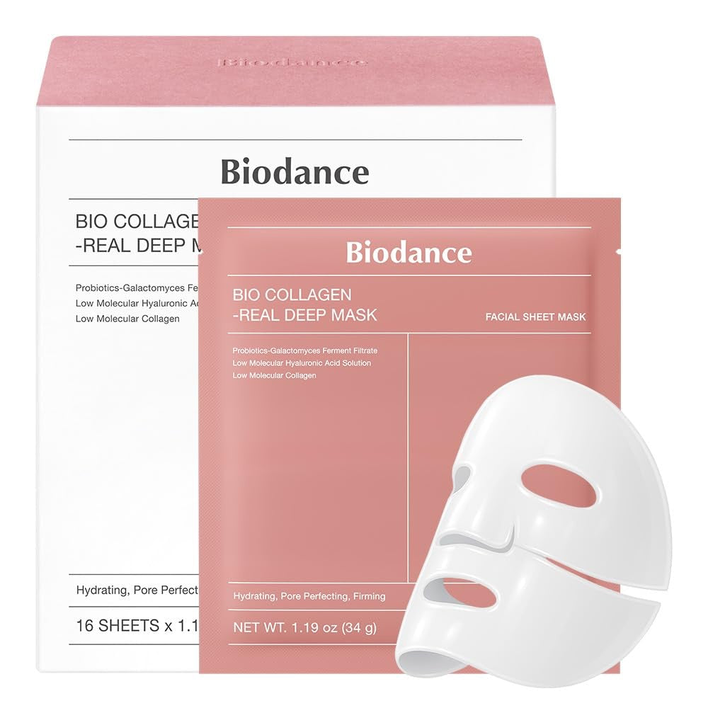 Biodance – Bio Collagen Real Deep Mask (4 Sheets) Mascarilla Facial Intensiva Reafirmante & Hidratante