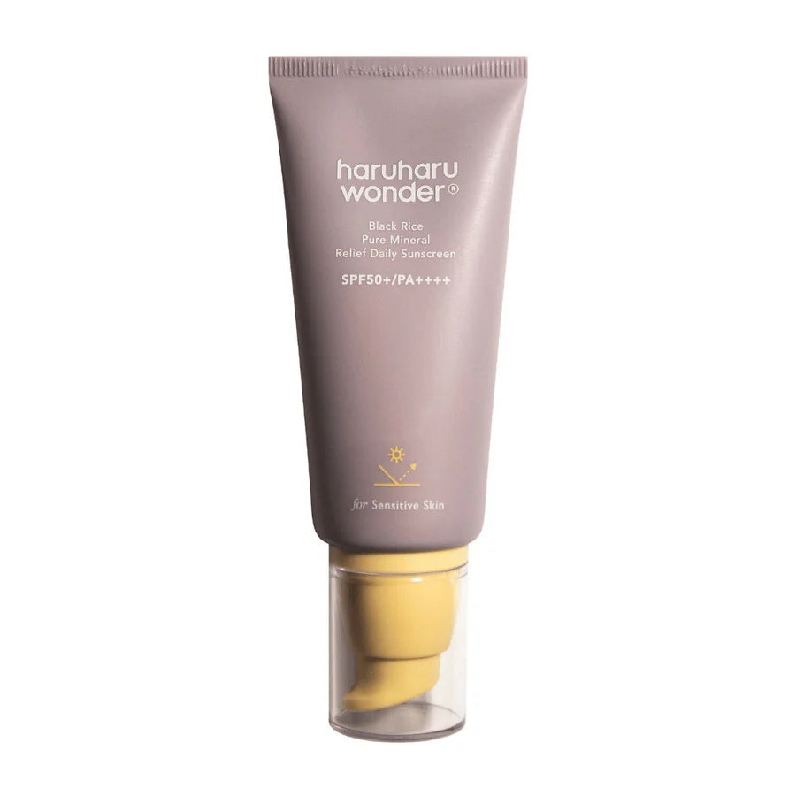 Haruharu Wonder – Protector Solar Mineral de Arroz Negro SPF50+ PA++++ (50 ml) – Protección Diaria y Calma para la Piel
