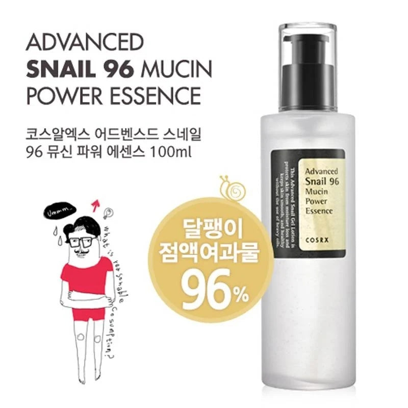 🐌 COSRX Advanced Snail 96 Mucin Power Essence | Esencia Reparadora e Hidratante – Cosmética Coreana K-Beauty (100ml)