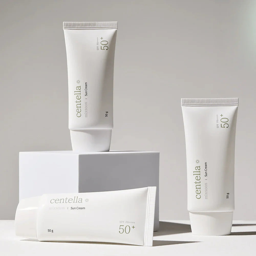 Mixsoon – Crema Solar de Centella SPF50+ PA++++ 50g – Protección Solar Calmante e Hidratante