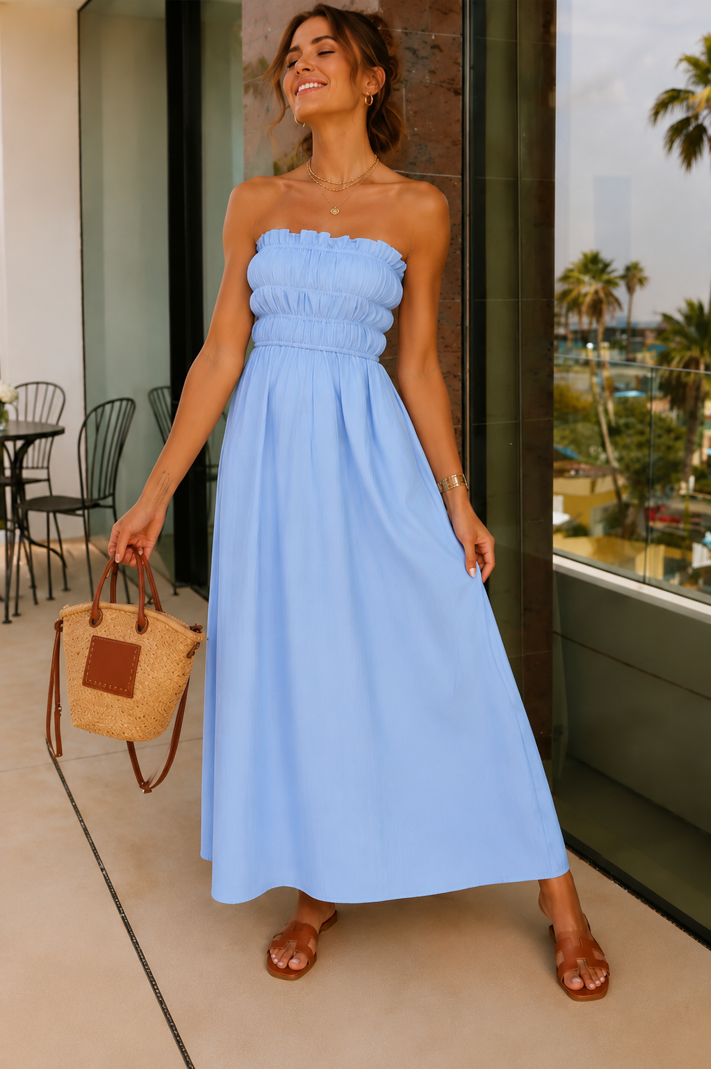 IVONNE Vestido Largo Fucsia de Mujer con Bolsillos | Ligero, Elegante y Cómodo – Primavera Verano 2026