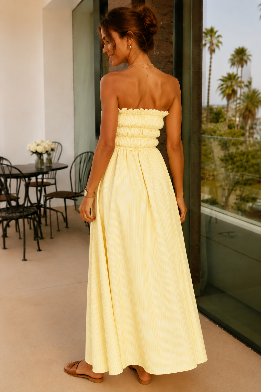 YULI Vestido de Rayas de Algodón 100% – Ligero, Cómodo y Elegante para Primavera/Verano