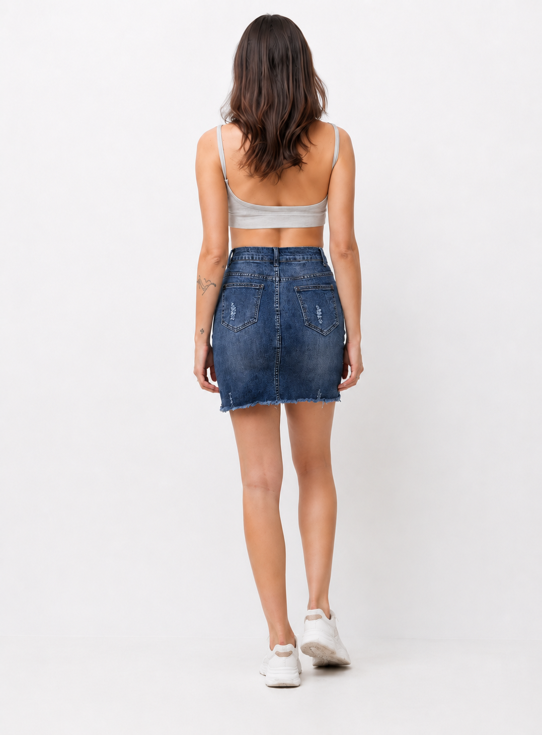 Falda Vaquera Elástica para Mujer con Abertura Frontal | Denim Casual y Cómodo para Primavera Verano
