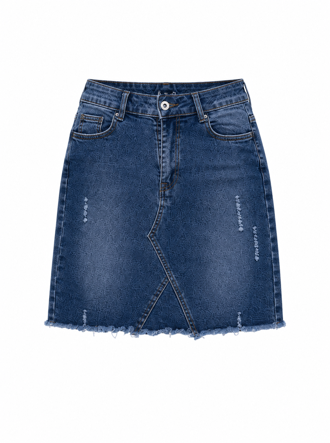 Falda Vaquera Elástica para Mujer con Abertura Frontal | Denim Casual y Cómodo para Primavera Verano