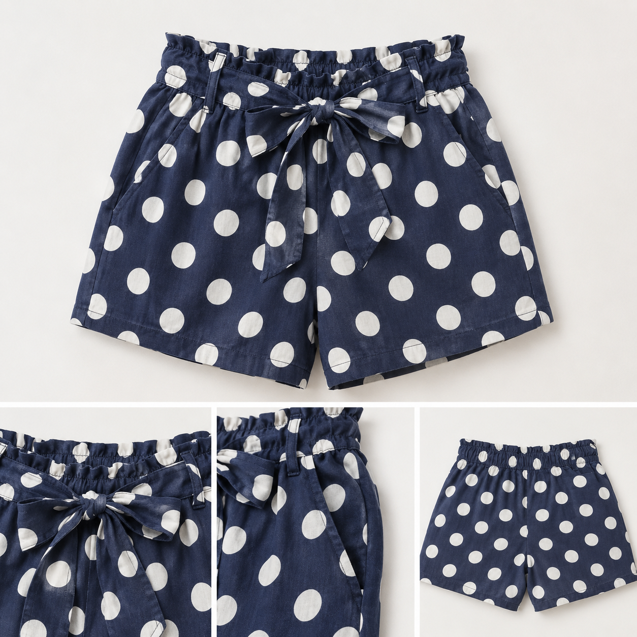 Short de Mujer con Estampado de Lunares | Cintura Elástica con Lazo – Cómodo y Fresco para Verano