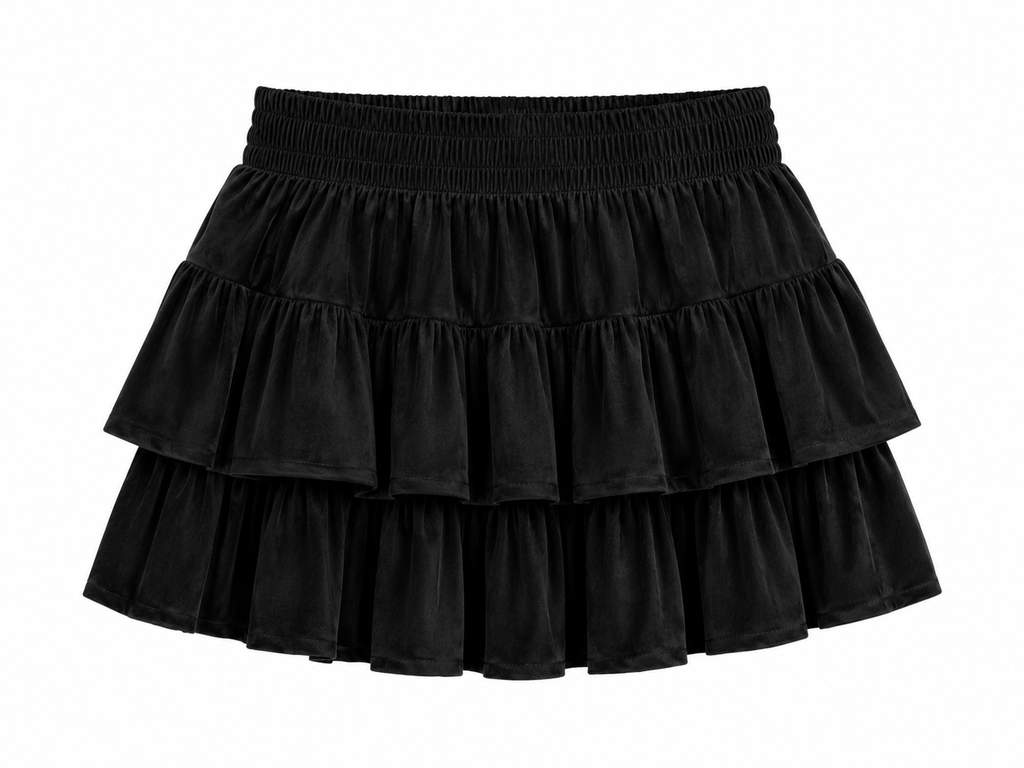 Falda Mini con Volantes para Mujer | Estilo Boho Chic, Cintura Elástica y Diseño Romántico